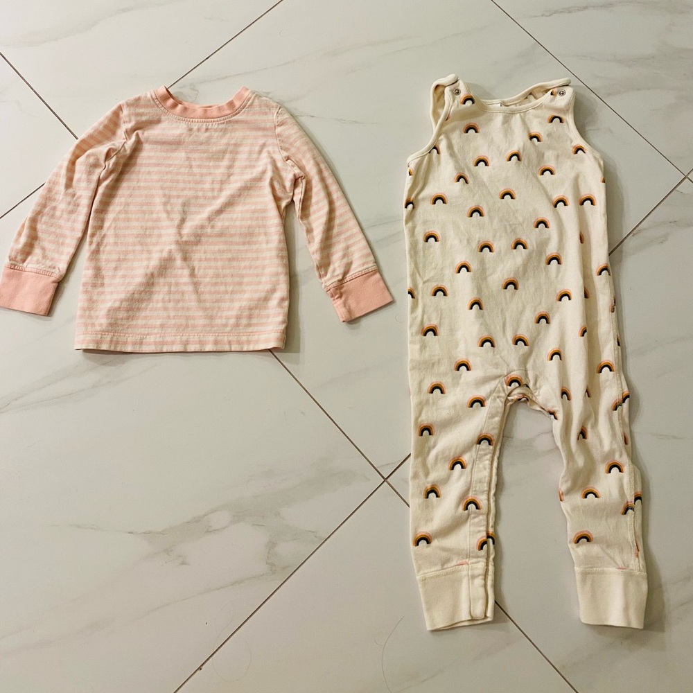 Hanna Andersson Overall & Top Set In Organic Cotton